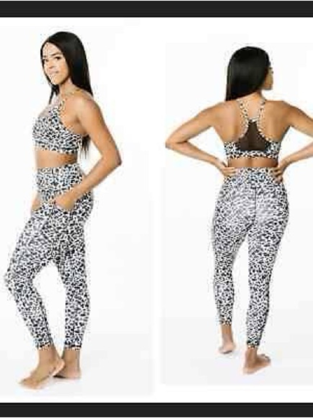 ZYIA Active Snow Leopard Brilliant Hi-Rise Pocket 7/8 Leggings Size 12
